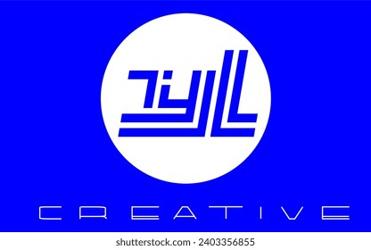 YL logo identity monogram professional visual unique circle alphabet icon vector template