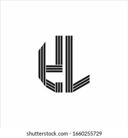YL Logo monogram outline style linked isolated on white background
