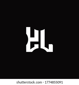 YL Logo monogram with pieces cut elements design template