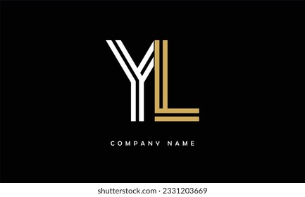 YL, LY Abstract Letters Logo Monogram