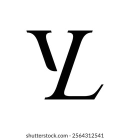 Yl or Ly logo design vector icon, YL vector logo. Y, L letters of the alphabet emblem