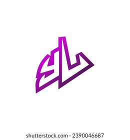 YL Premium Emblem-Logo-Erstunterstützung und Design-Konzept für Spiele