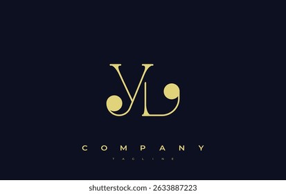 YL Typography Logo Design. Stylish monogram design depiction featuring the letters Y and L combined in an artistic signature style, delivering a unique and creative visual representation.