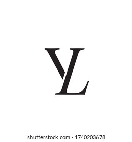 YL vector logo. Y,L letters of the alphabet emblem
