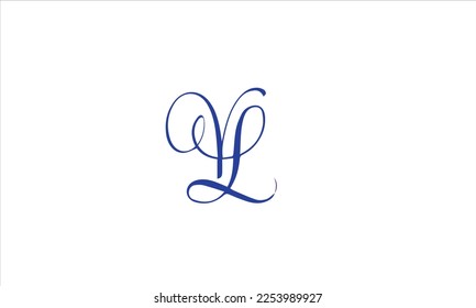 YL vector logo. Y,L letters of the alphabet emblem