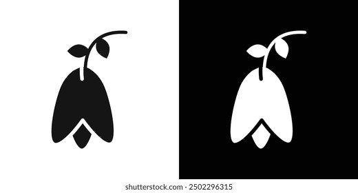 Ylang ylang icono logo conjunto Vector
