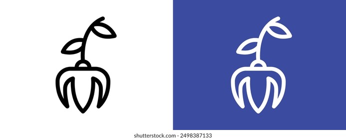 Ylang ylang icon logo sign set vector outline