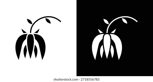 Ylang ylang ícone ilustração vetorial - ícones de vetor de estilo preto de alta qualidade