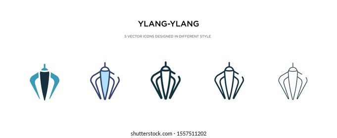 ylang-ylang icon in different style vector illustration. two colored and black ylang-ylang vector icons designed in filled, outline, line and stroke style can be used for web, mobile, ui
