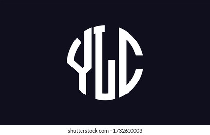 Plantilla de logotipo de marca vectorial de la letra monográfica del círculo de YLC