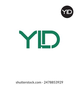 Diseño de monograma de letra de logotipo YLD