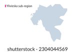 Ylivieska sub-region map, highlighted in Finland 🇫🇮  map, White background. Perfect for Business concepts, backgrounds, backdrop, chart, label, sticker, banner, and wallpapers, Political Map