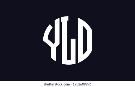 Plantilla de logotipo de marca vectorial de la letra monográfica de YLO Emblem Resumen