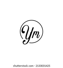 YM concepto femenino logotipo inicial mejor para la belleza y la moda
