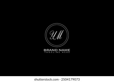 YM circle letter logo design with circle shape. YM ellipse letters with typographic style. initials form a circle logo. YM Circle Abstract Monogram Letter Mark Vector, YM latter logo. spread logo