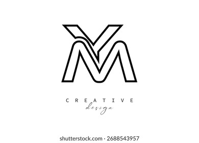 YM Creative Monogram Logo Design-Stock Creative Branding Design Concept