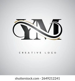 YM Infinity Monogram Logo – Elegant Modern Letter mark Design with Luxury Loop and Stylish Branding Symbol
