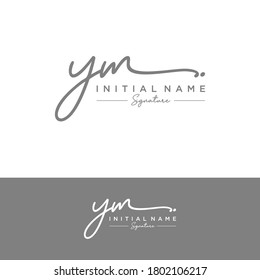 YM Initial letter handwriting and signature logo.