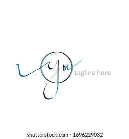 ym initial Letter Monogram Logo. Vector logo for business and company identity