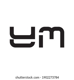 ym initial letter vector logo