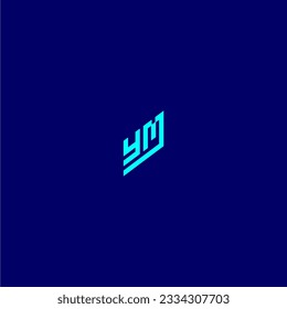 YM diseño inicial de logotipo empresarial letra de concepto de negocio icono vector dinámico y dinámico