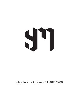 YM initial logo letters in high quality professional design that will print well across any print media