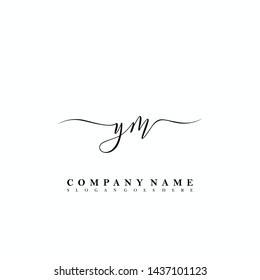 Ym Initial Luxury Handwriting Logo Vector Stock Vector (Royalty Free ...