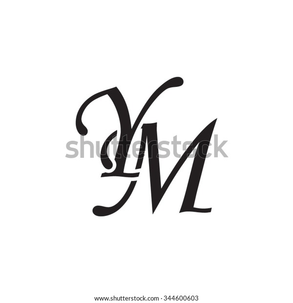 Ym Initial Monogram Logo Stock Vector Royalty Free