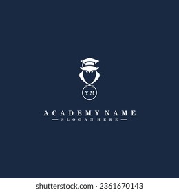 YM Initials Academy Logo Vector Art Icons and Graphics