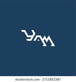 YM letra inicial esport concepto de diseño minimalista estilo techno monograma moderno logo