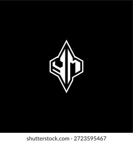 YM letra inicial logo esport concepto techno racing estilo diseño moderno monograma gaming