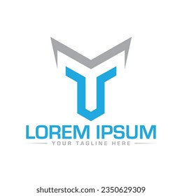 Diseño creativo del logotipo de la letra YM 
