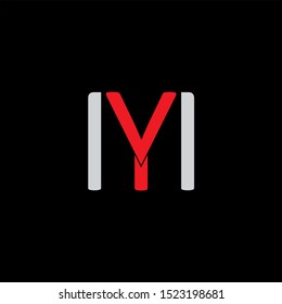 YM Letter monogram with abstrac concept style design