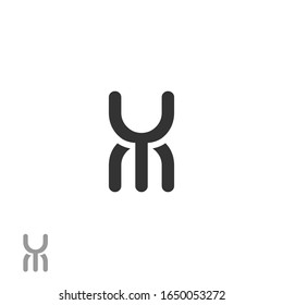 YM-Logo mit Buchstaben y und m in Vektorillustration-Format.