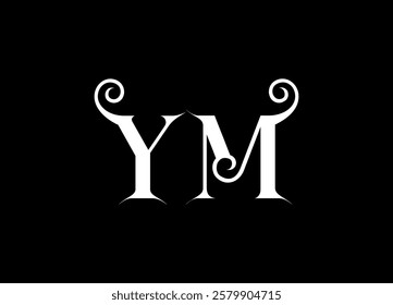 YM logo desing and monogram logo
