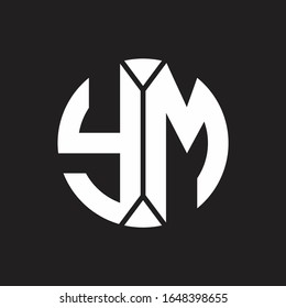 YM-Logo-Monogramm mit kreisförmigem Bänder