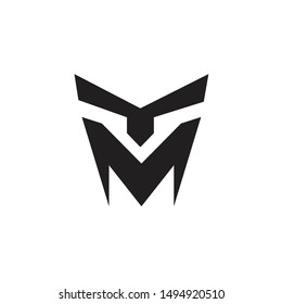 YM logo simple and modern symbols