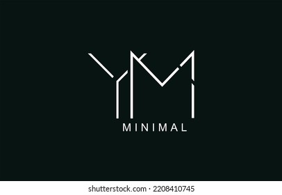 YM or MY Abstract initial monogram letter alphabet logo