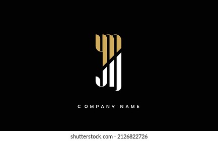 YM, MY Alphabets Letters Logo Monogram
