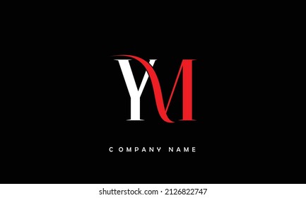 YM, MY Alphabets Letters Logo Monogram