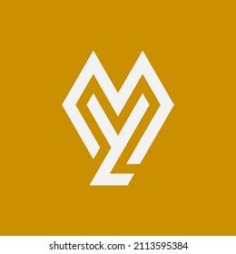 YM MY logo. the letter Y and M perfectly combined into a new, modern and original Logo