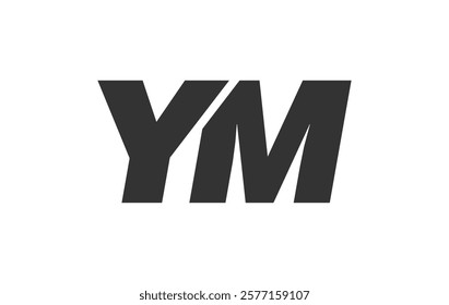 YM Techno Editable Font Logo For Corporate Branding. Bold, Futuristic Design With Unique Typographic Ideas. Minimal Custom Type And Dynamic Letter Variations For Promotion, Printing, And Book Titles