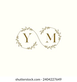 YM wedding infinity in elegant monogram with high quality professional design that will print well