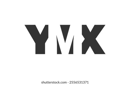 YMX logo design. Initial letter Y M X bold font style for tech startups, consulting, corporate branding. Creative company name, headlines typography identity, trendy logotype. Vector illustration.