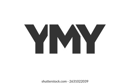 YMY logo design template with strong and modern bold text. Initial based vector logotype featuring simple and minimal typography. Trendy company identity ideal for businesses brand presence.