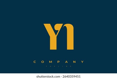 YN Abstract Geometric Logo Design. Modern and elegant logo design with simplistic typography elements, showcasing branding excellence.
