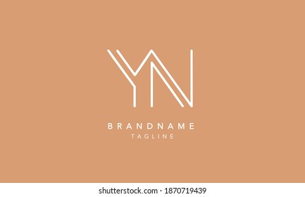 
YN Alphabet initial Letter Monogram Icon Logo vector illustration
