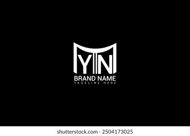 YN circle letter logo design with circle shape. YN ellipse letters with typographic style. initials form a circle logo. YN Circle Abstract Monogram Letter Mark Vector, YN latter logo. spread logo