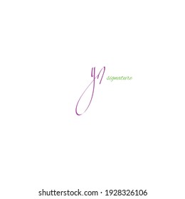 logotipo inicial de escritura a mano para identidad