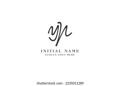 YN Initial letter handwriting logo design